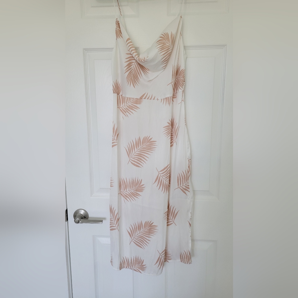 Slip Dress M White and Dust Pink NEW